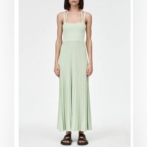 Halter Neck Dress in Aegean Green